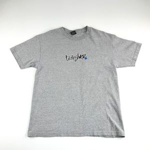 Vintage Quiksilver Mens Gray Graphic T Shirt Large